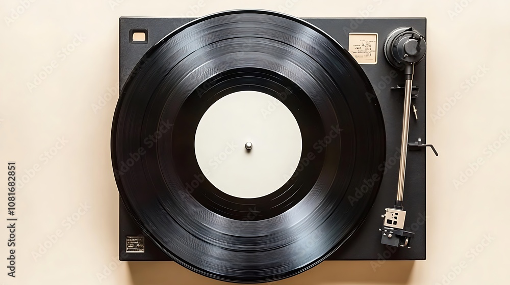 Obraz premium Vinyl Record Player Closeup