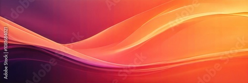 Vibrant Gradient Waves in Warm Orange and Purple Hues, Representing Fluid Motion and Creative Energy – Modern Header Banner Background