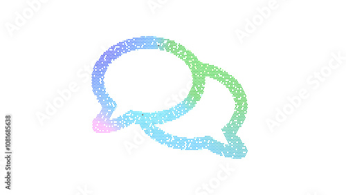 Icon comments is made up of LED square shapes. There are bright diodes and there are black dead diodes