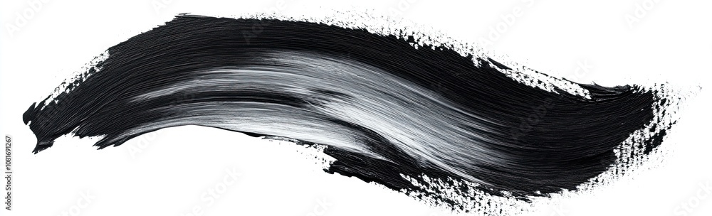 Black and Gray Brush Strokes on White Background Black and Gray Brush Strokes on White Background