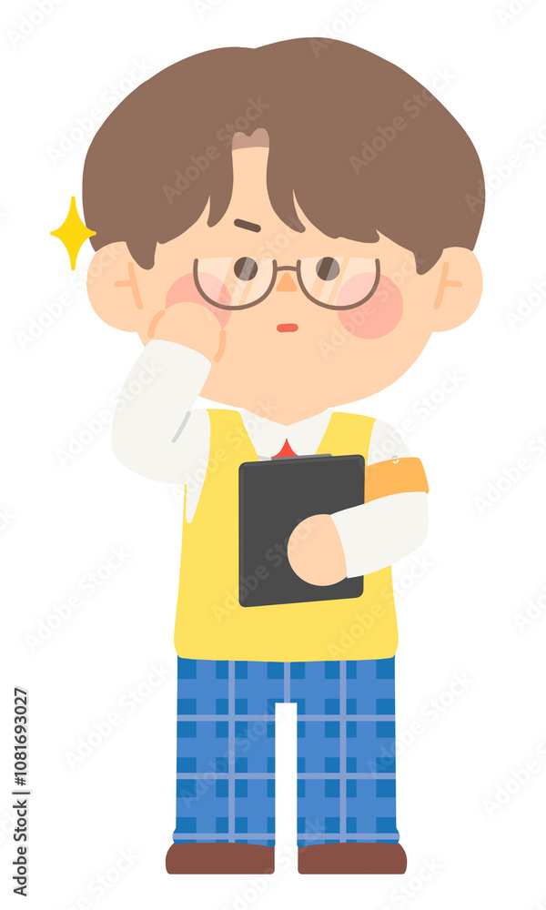 학교의 남자 선도부원