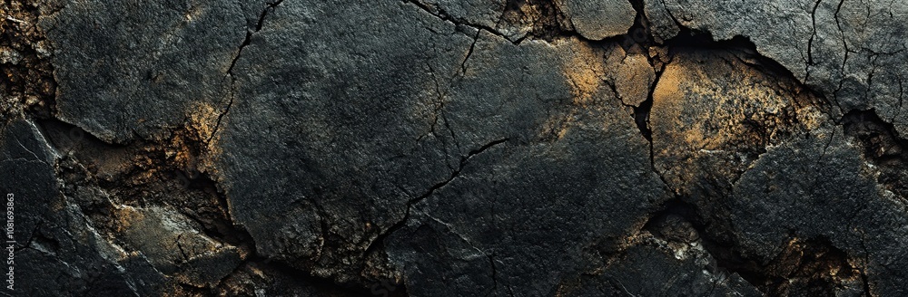 Black Rock and Tree Bark Texture: Dark Gray Stone Surface with Cracks for Design and Banner Black Rock and Tree Bark Texture: Dark Gray Stone Surface with Cracks for Design and Banner