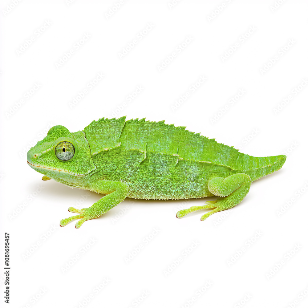 Discover the beauty of a green gecko lizard in stunning detail showcasing its vibrant colors and unique texture on white background Discover the beauty of a green gecko lizard in stunning detail showcasing its vibrant colors and unique texture on white background