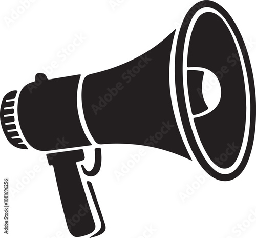 megaphone icon, megaphone silhouette vector, Loudspeaker megaphone