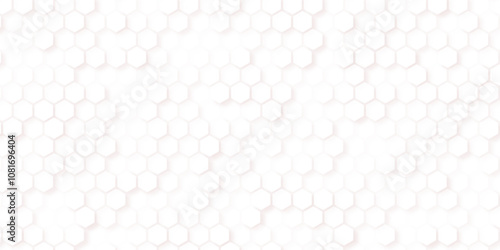 Abstract. Embossed Hexagon , honeycomb white Background ,light and shadow, hexagon geometric pattern. seamless hex background.