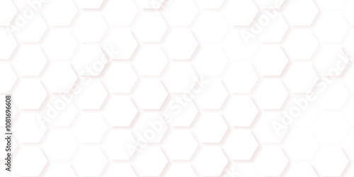 Abstract. Embossed Hexagon , honeycomb white Background ,light and shadow, geometric seamless texture symbol. Hexagon, hexagonal raster,