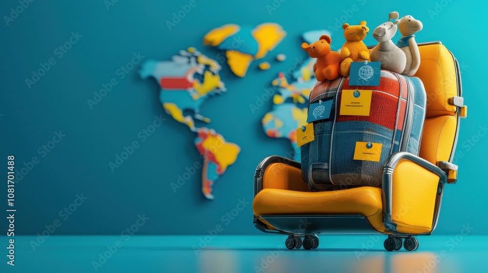 Obraz premium Global summit planning international conference visual representation corporate environment empty seats concept