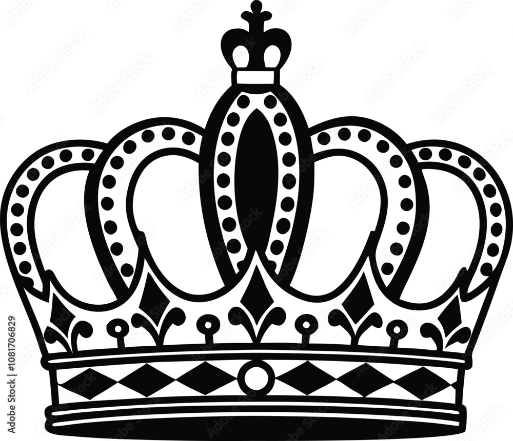 Royal crown silhouette , king crown icon, Tiara vector black Royal crown silhouette , king crown icon, Tiara vector black