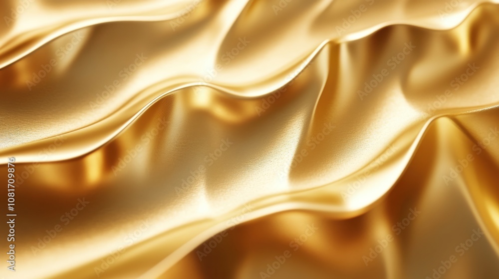 Abstract Wavy Gold Fabric Texture Background Abstract Wavy Gold Fabric Texture Background