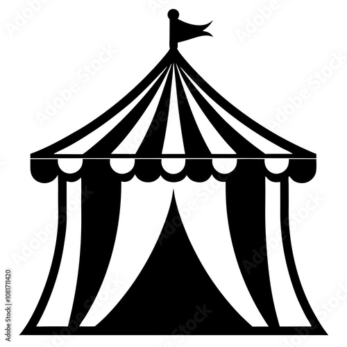 Circus Tent Silhouette vector illustration