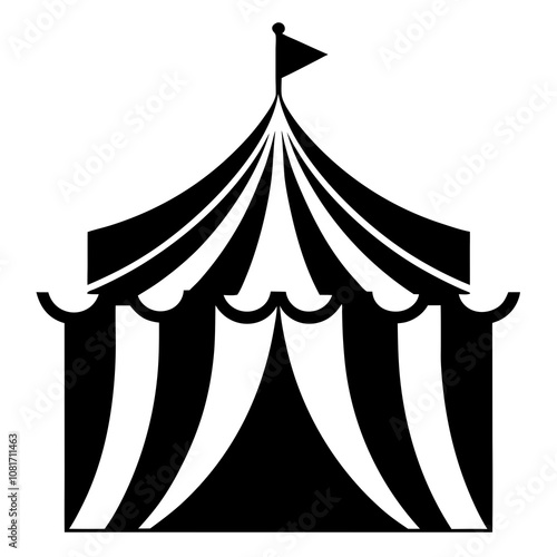 Circus Tent Silhouette vector illustration