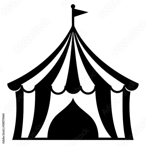 Circus Tent Silhouette vector illustration