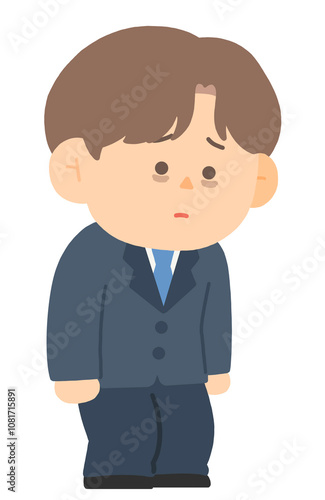 지쳐있는 남자 회사원