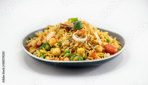 Delicious and Savory Fried Rice with Vegetables and Crispy Toppings