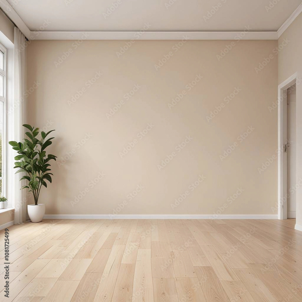 Living Room with Empty Wall Living Room with Empty Wall