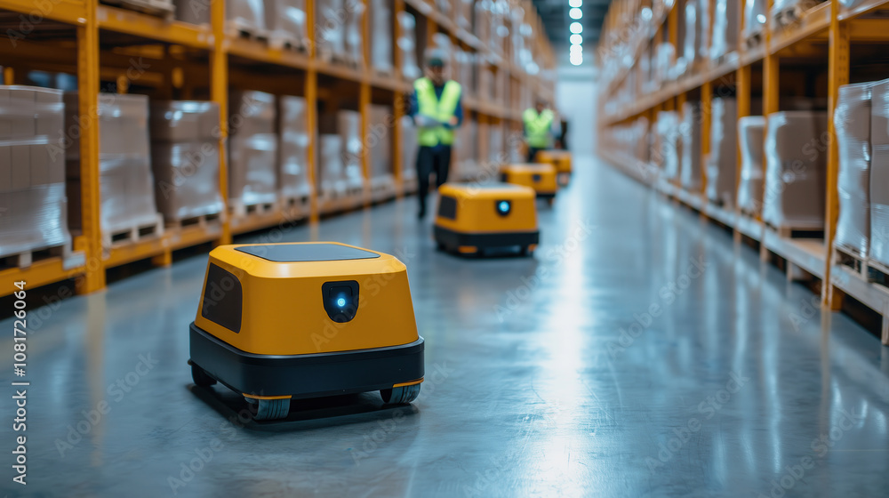 Automated robots navigate warehouse with smart systems efficiently Automated robots navigate warehouse with smart systems efficiently