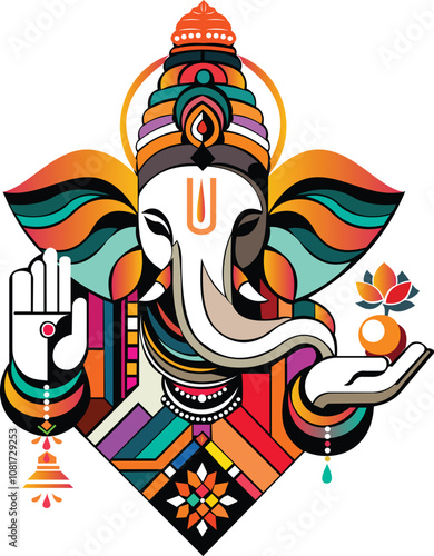 Happy ganesh chaturthi festival wishing design