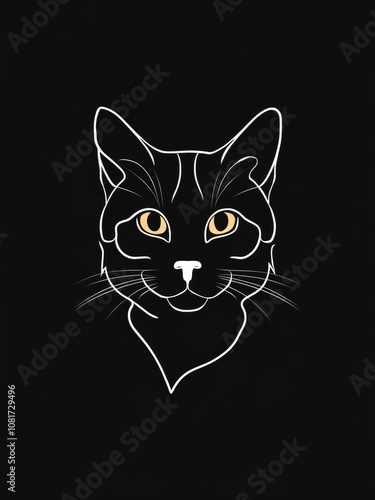 black cat on black Blackground