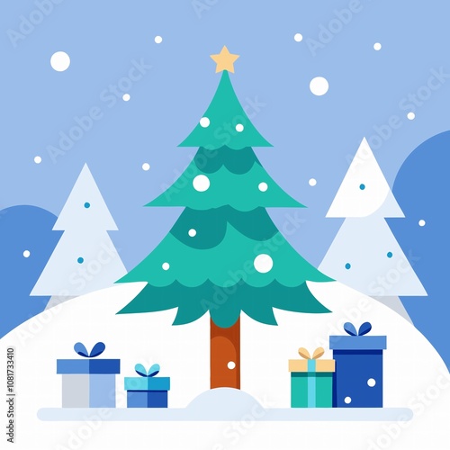 Christmas tree with gifts
