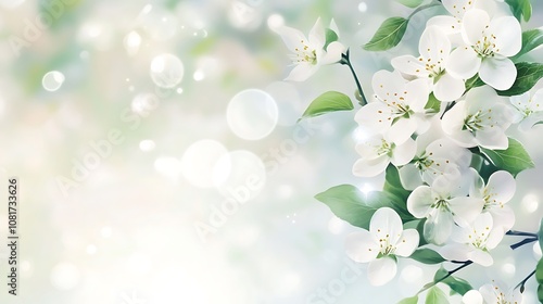 Orange Tulips and White Flowers in Springtime