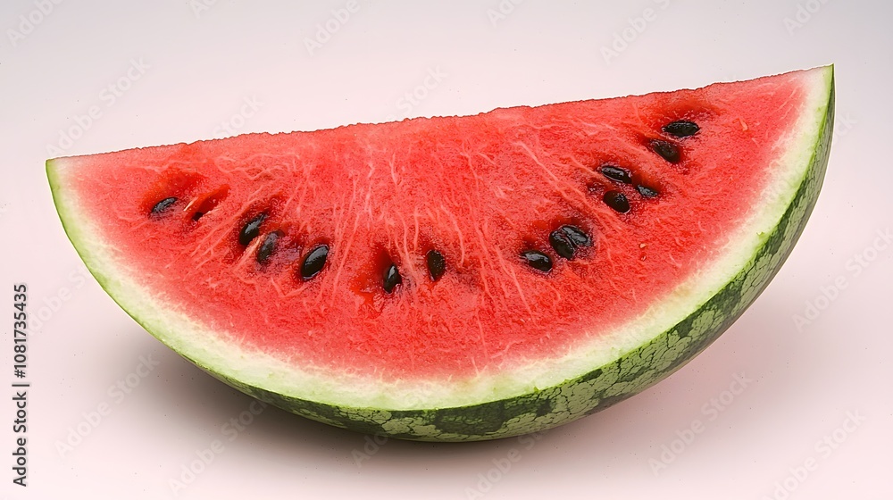 Slice of Fresh Watermelon on a Smooth Background Slice of Fresh Watermelon on a Smooth Background