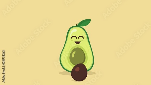 the avocado character jumps on the spot and loses a bone