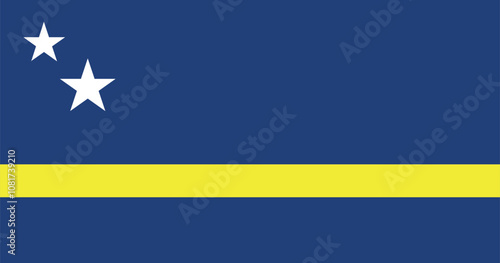 Curacao Flag Illustration