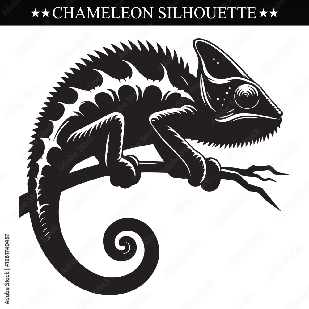 Chameleon silhouette vector illustration design Chameleon silhouette vector illustration design