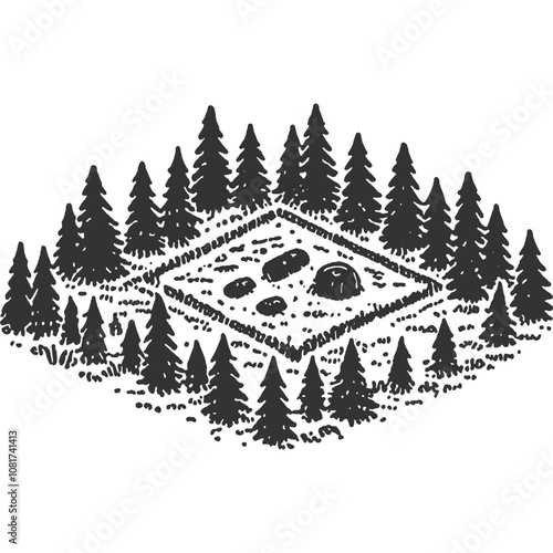 Journey of Unending Strife Vintage Illustration Vector