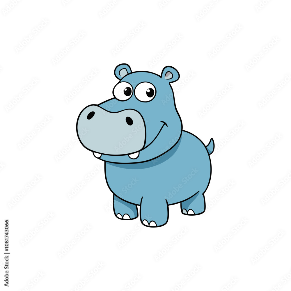 Hippopotamus cartoon vector Hippopotamus cartoon vector