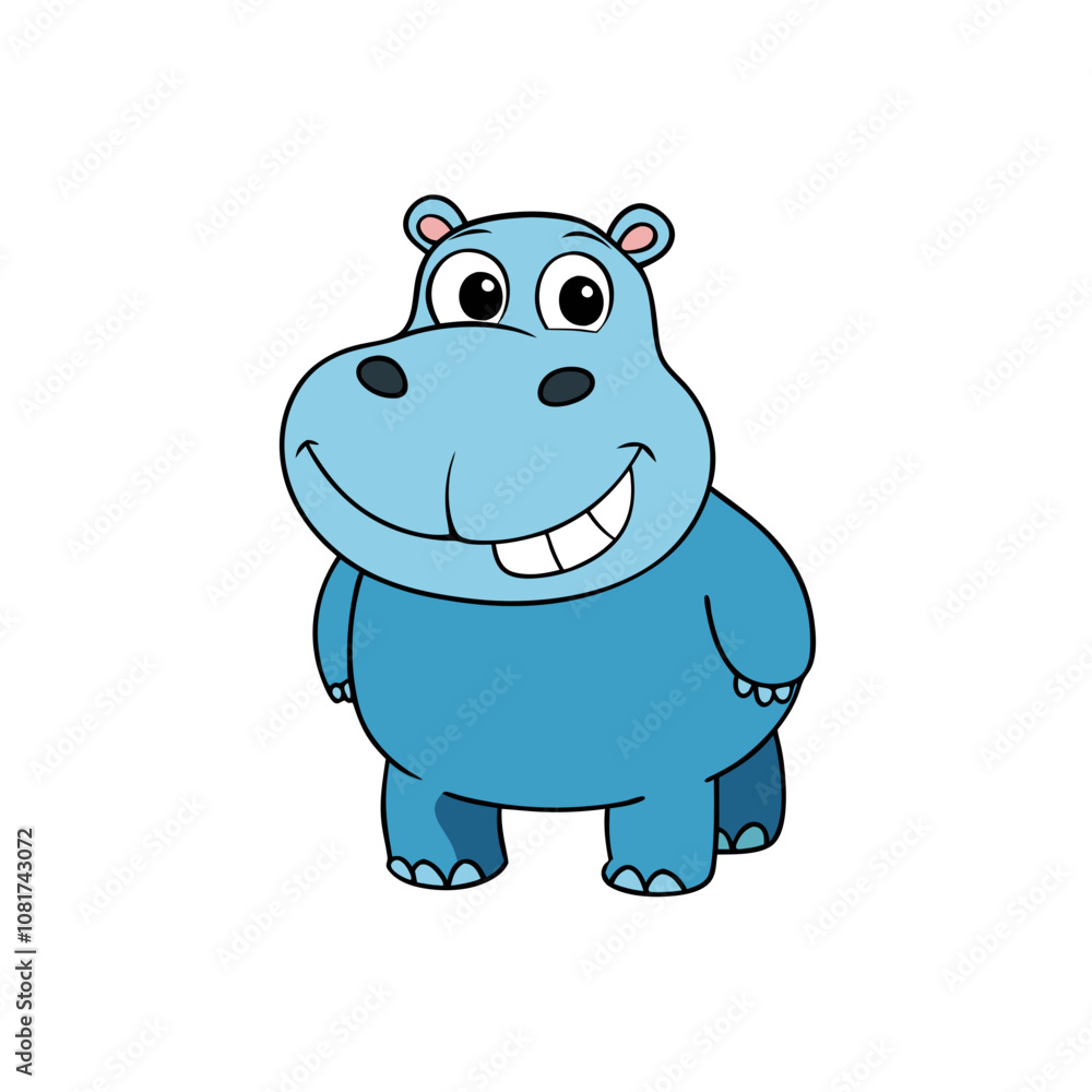 Hippopotamus cartoon vector Hippopotamus cartoon vector
