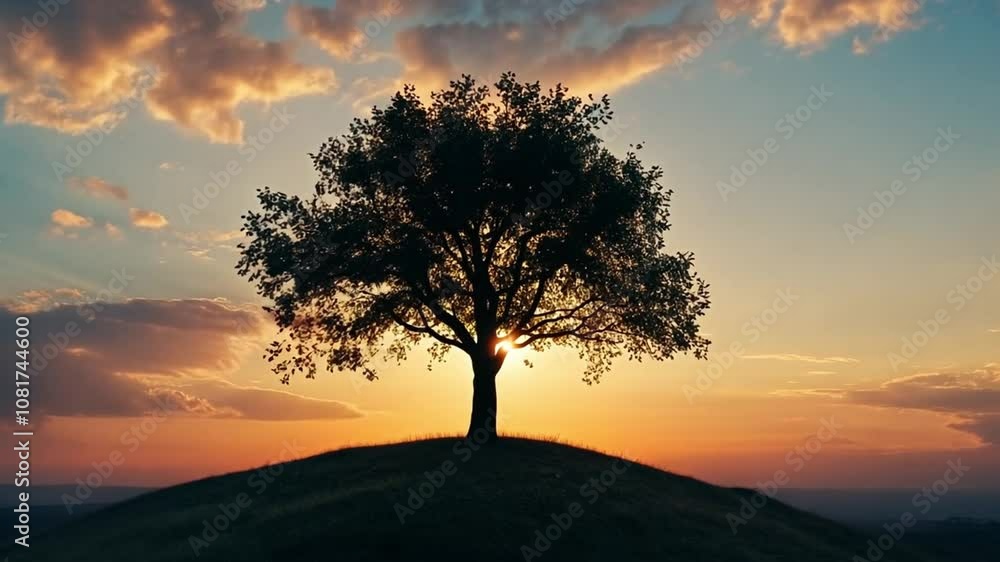 Solitary Tree at Sunset Solitary Tree at Sunset