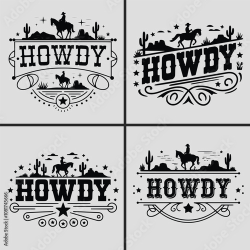 Cowboy Svg, Cowgirl Svg, Western Svg, Howdy Svg, Cactus Svg, Cowboy Hat, Horse Svg, Cowboy Shirt, Cowgirl Shirt, Silhouette, Vector, Western Shirt, Vintage, Country Svg, Western Quotes, Bundle