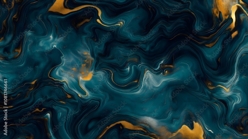 Dynamic fractal pattern with intricate swirling details, high contrast colors of turquoise, gold, and dark indigo, mesmerizing visual effect wallpaper and background Dynamic fractal pattern with intricate swirling details, high contrast colors of turquoise, gold, and dark indigo, mesmerizing visual effect wallpaper and background