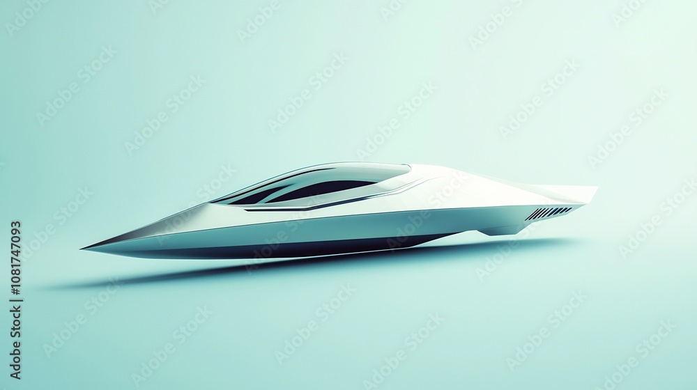 Modern Futuristic Spaceship with Sleek Angular Design for High Speed Travel Modern Futuristic Spaceship with Sleek Angular Design for High Speed Travel