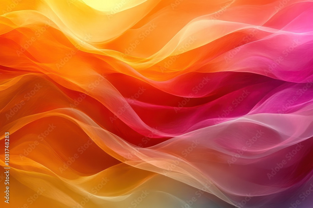 Abstract background with flowing, colorful waves. Abstract background with flowing, colorful waves.