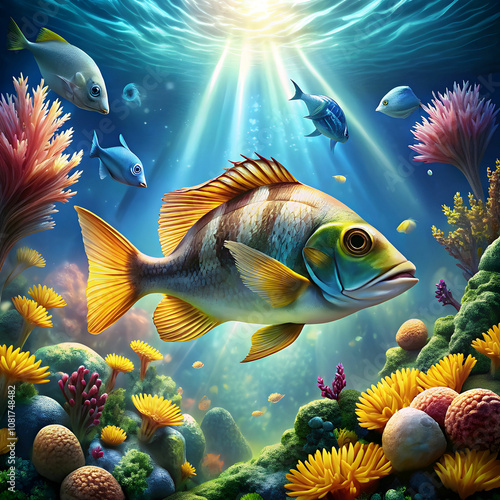 beautiful fish undersea