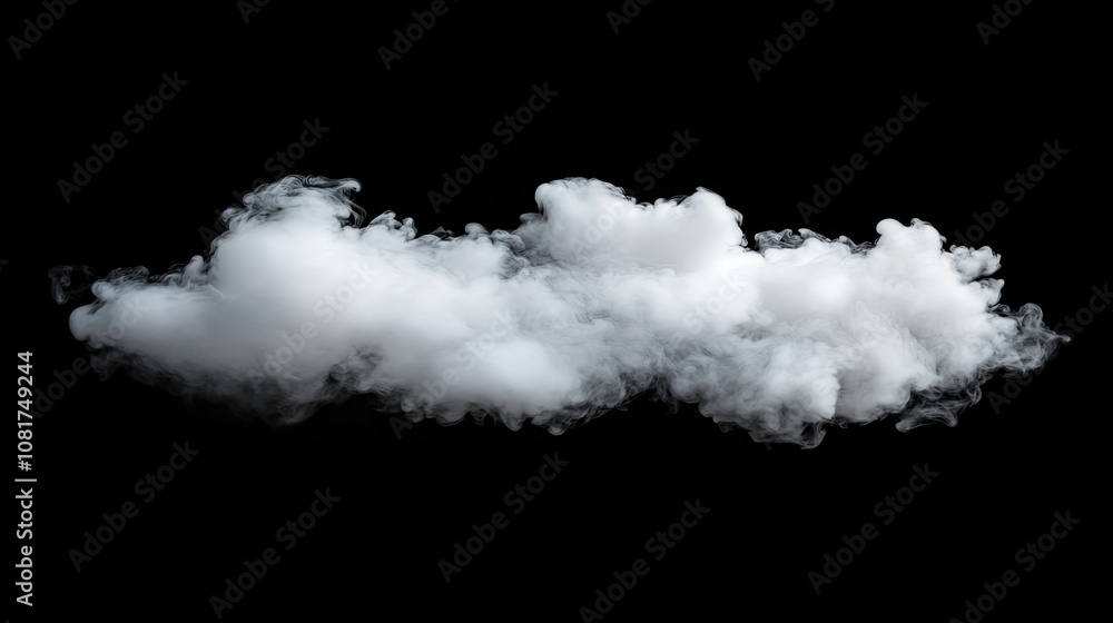 White smoke or clouds isolated on black background, mist or fog on black White smoke or clouds isolated on black background, mist or fog on black