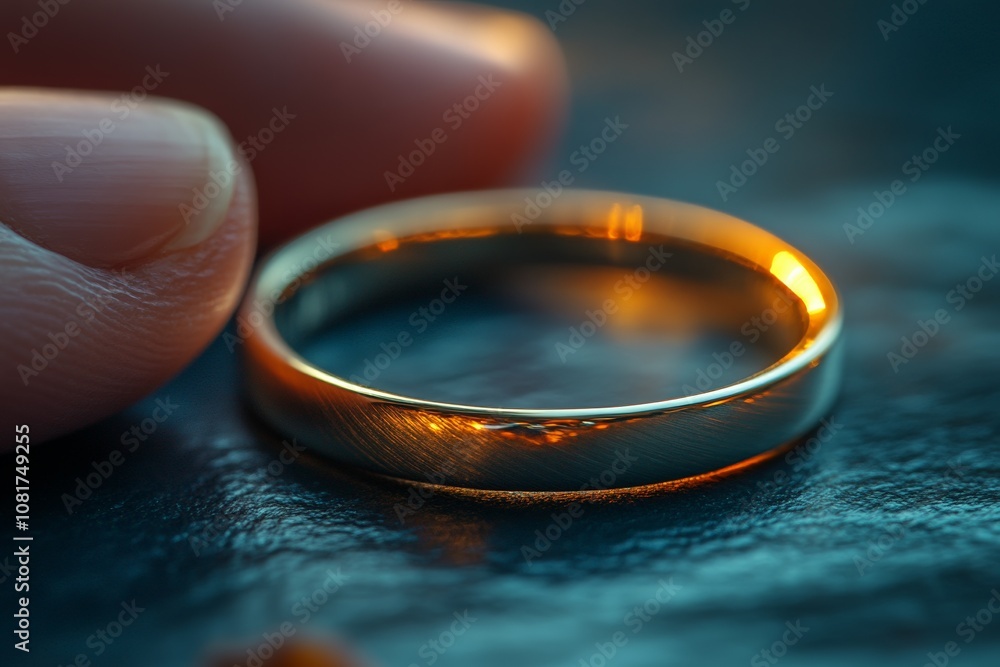 A close-up of a delicate hand holding a simple silver ring against the soft, warm glow of candlelight, evoking themes of love, commitment, and quiet reflection. A close-up of a delicate hand holding a simple silver ring against the soft, warm glow of candlelight, evoking themes of love, commitment, and quiet reflection.