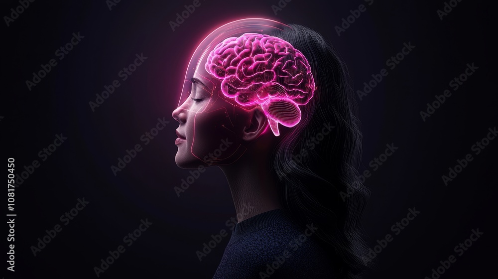 Futuristic AI Assistant Concept Illustration Futuristic AI Assistant Concept Illustration