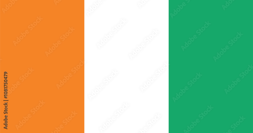 Ivory Coast Flag Illustration Ivory Coast Flag Illustration