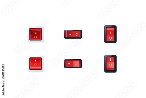 Skeuomorphic UI Design Icons Set photo