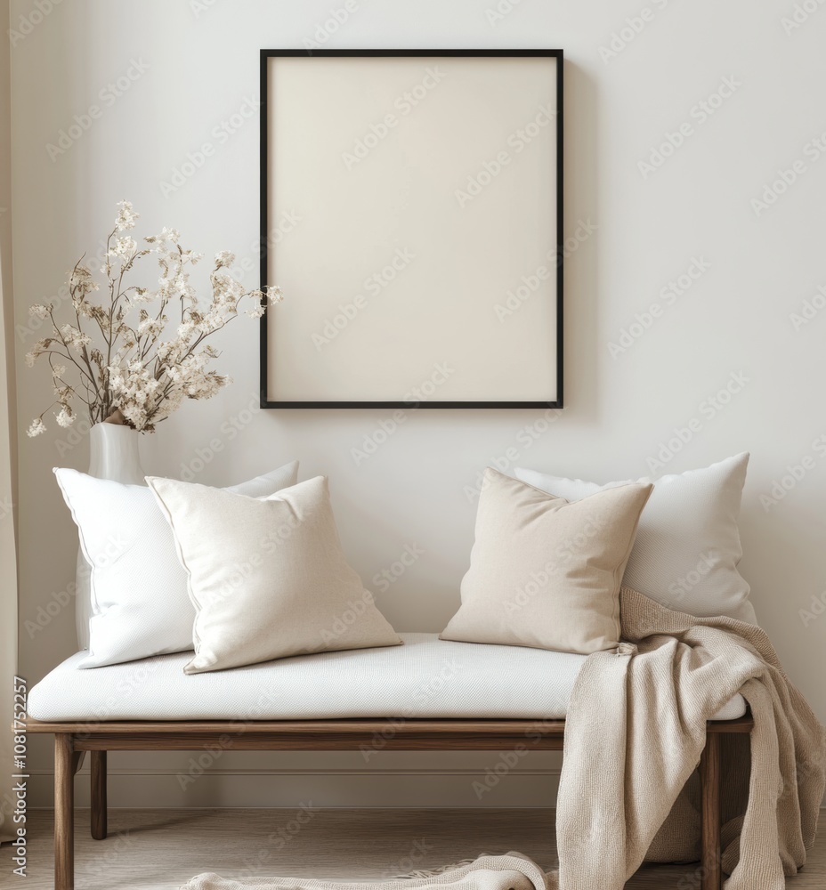 Minimalist Living Room Mockup. Minimalist Living Room Mockup.