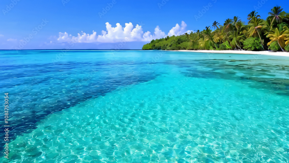 Fototapeta premium tropical island in the ocean