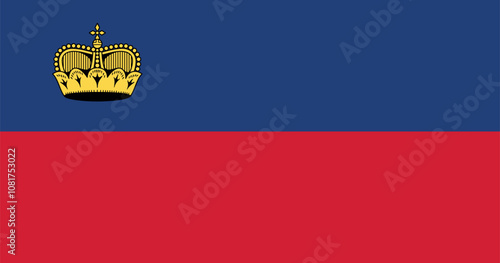 Liechtenstein Flag Illustration