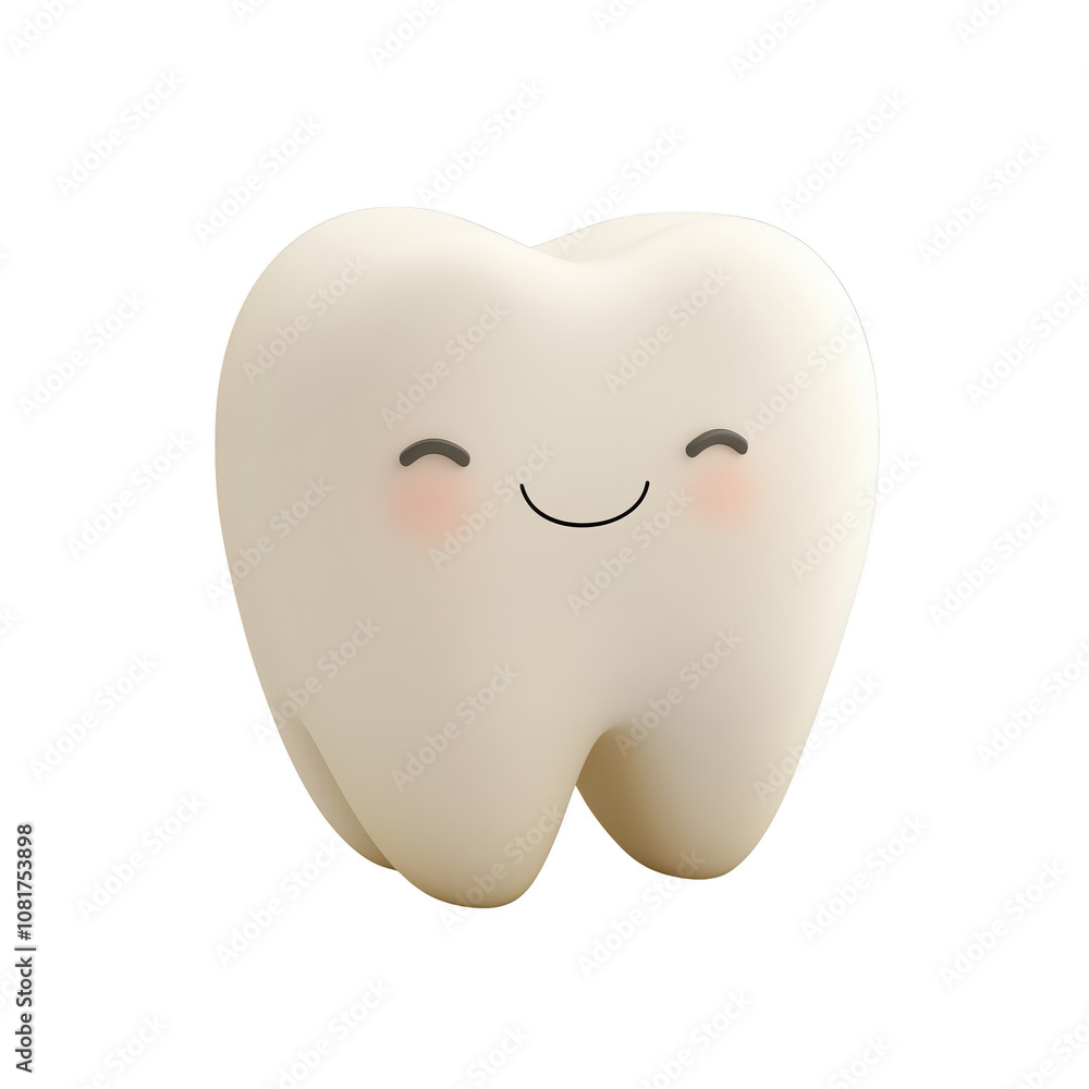 Happy cartoon tooth character with smiling face and rosy cheeks isolated on transparent background. Happy cartoon tooth character with smiling face and rosy cheeks isolated on transparent background.