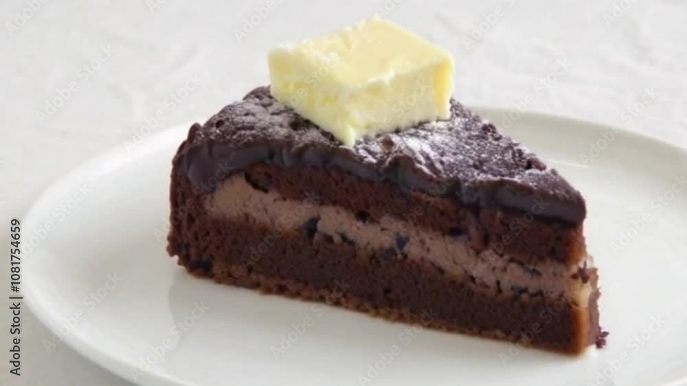 piece of cake with cream piece of cake with cream