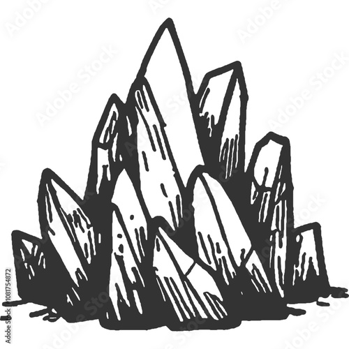 Lost in the Rubble Vintage Illustration Vector