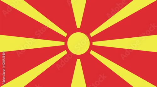 North Macedonia Flag Illustration