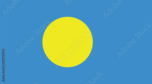 Palau Flag Illustration